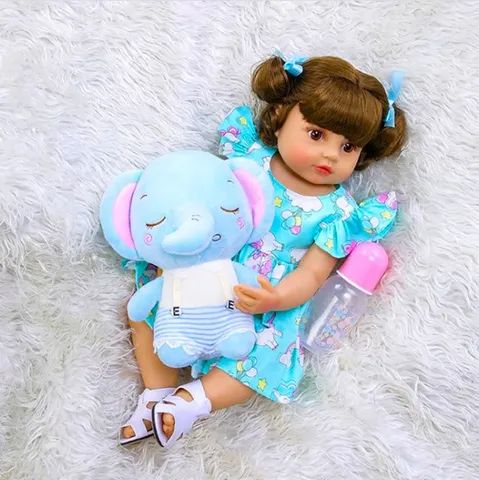 Tipo Boneca Bebê Baby Real Reborn Realista 16 Itens+ Brinde