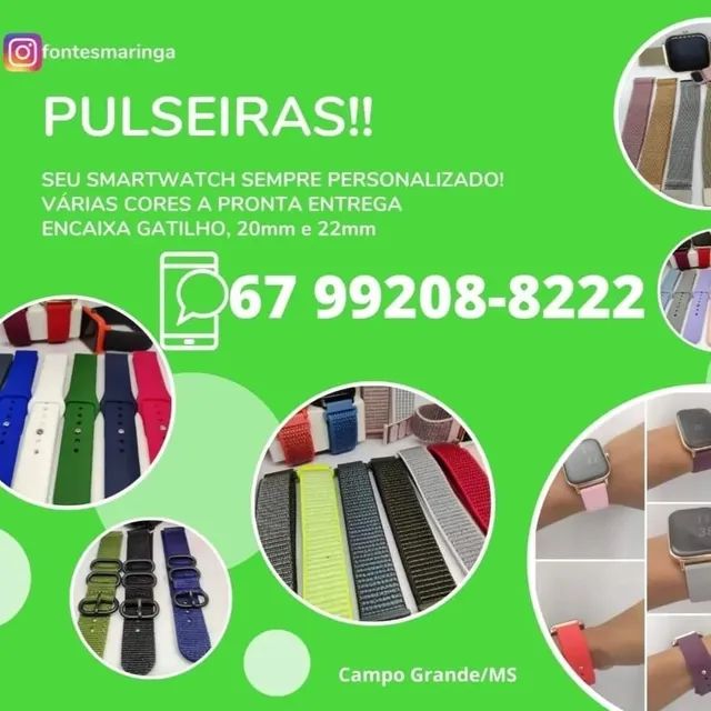 Pulseira Nylon Lona para Smartwatch  - Foto 4