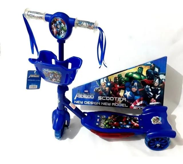Patinete do Jogo Sonic Infantil Meninos de Duas Rodas Azul - Toys