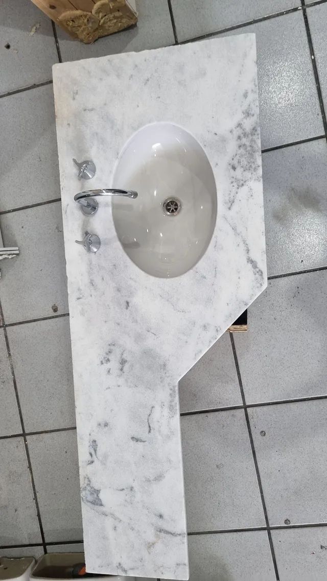 Pia mármore branco Espírito Santo - Foto 3