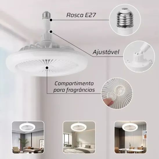 Ventilador com led e controle remoto  - Foto 2