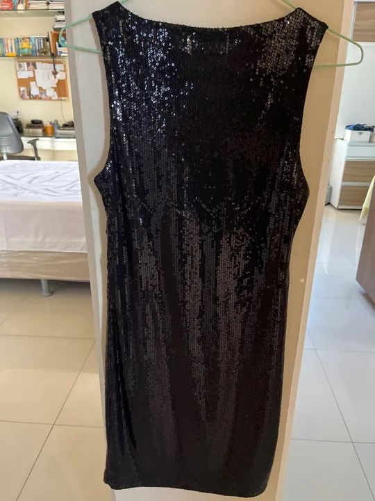 Vestido preto de paetês - Foto 2