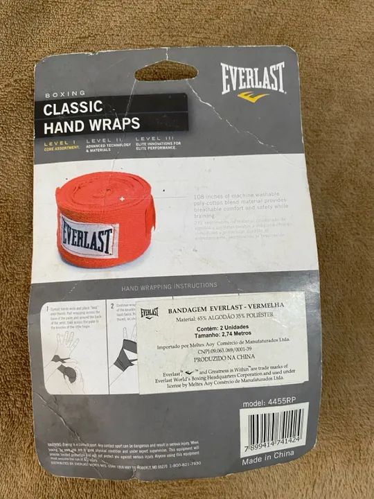 Bandagem Muay thai Everlast NOVA - Foto 4
