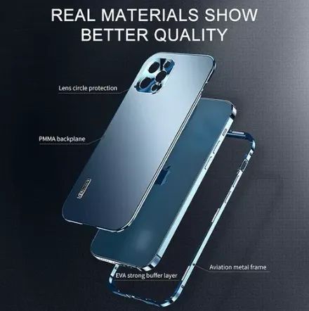 Capa Iphone 14 Pro Max Alumínio Premium Conexão magnética Full Câmera Lens Protective - Foto 5