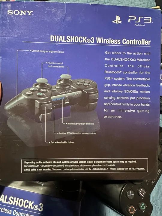 Controle DualShock 3 PS3 - Preto - Foto 3