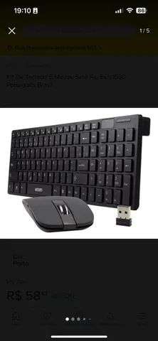 Teclado e mouse sem fio