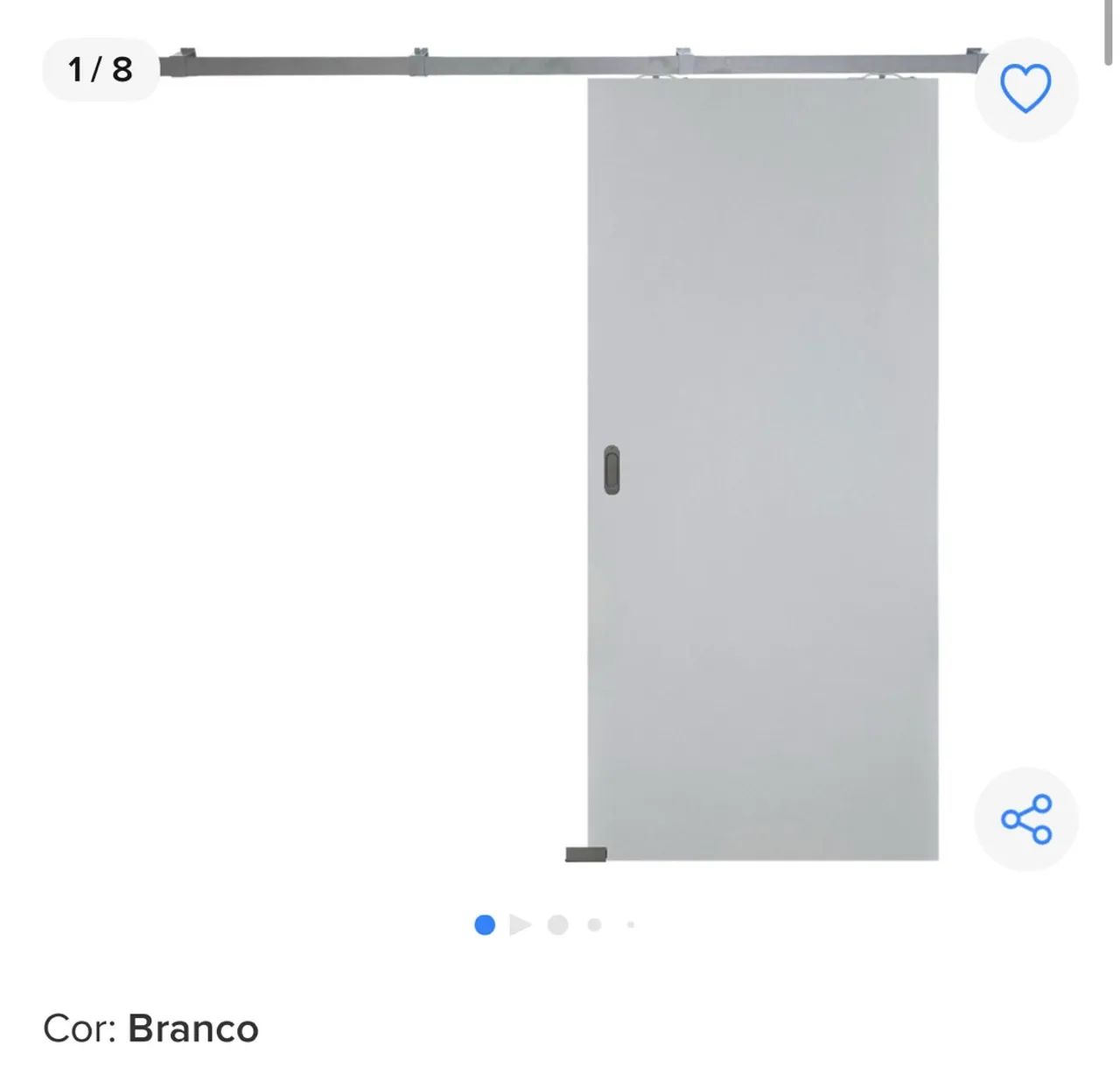 Porta de correr com trilho 
