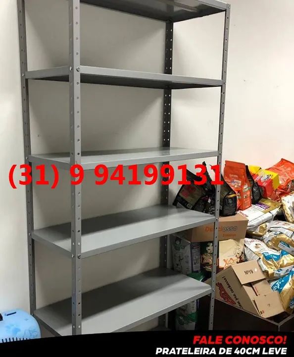 Estantes de aço 40 cm de profundidade Novas Frete Grátis  - Foto 5