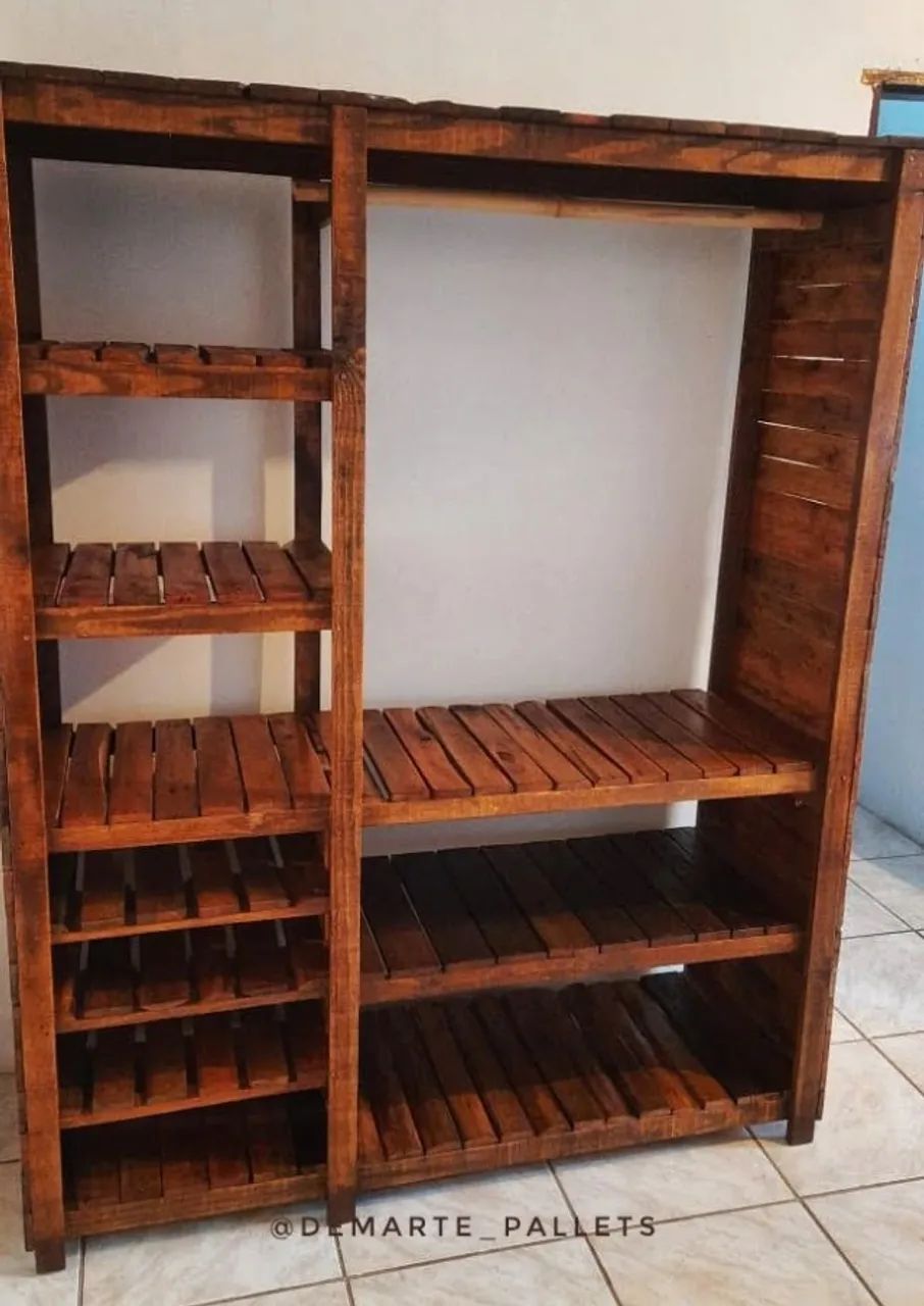 Guarda-roupas de madeira - Foto 4