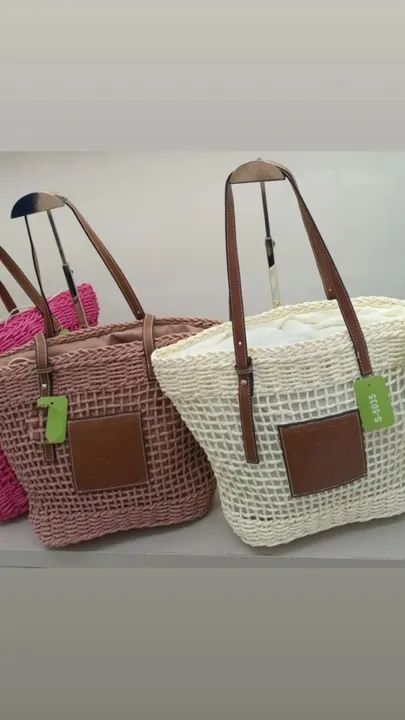 Bolsa de Praia em Crochê palha