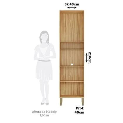 Paneleiro Para Cozinha Com 2 Portas 100% MDF Carmenere Amendoa/Chumbo Ronipa<br><br> - Foto 5