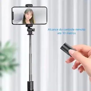 Bastão Tripé Bluetooth Multifuncional com Selfie 360º com Controle Xt-02 - Foto 2
