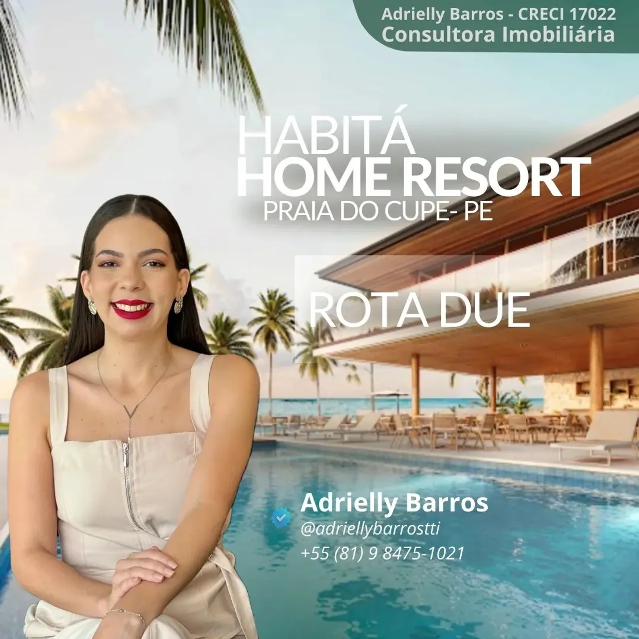 Flat à venda em Porto de Galinhas | Flats da ROTA DUE | Habitá Home Resort Beira-mar na Pr