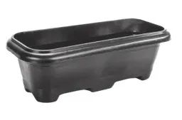? Vaso de planta retangular em plástico resistente