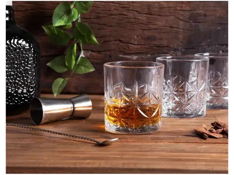 Kit de 6 copos de vidro para bebidas 330ml Marca Haus, *NOVO*