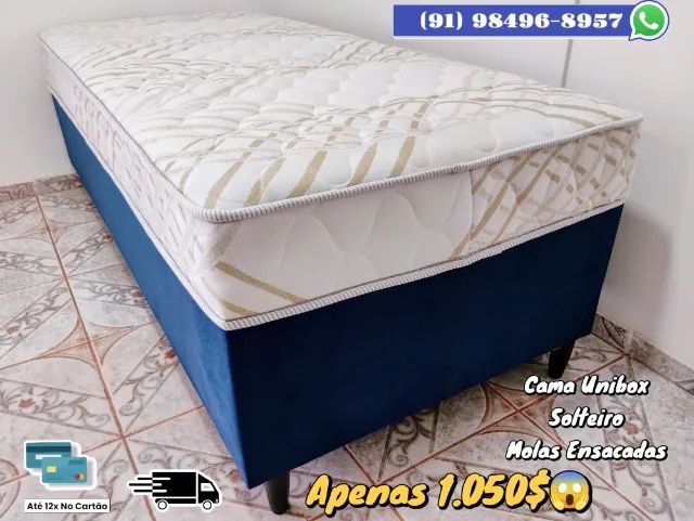 CAMA DE SOLTEIRO UNIBOX MOLAS ENSACADAS 