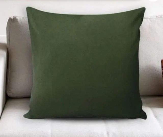 5 capas de almofadas 45x45 na cor verde vazias sem enchimento - Foto 5
