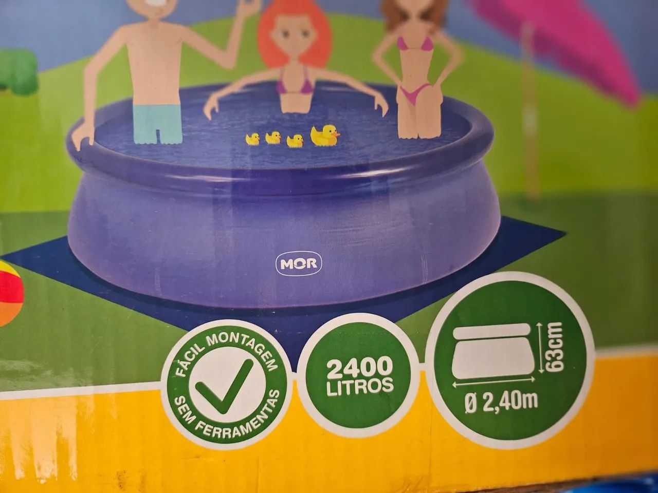 Piscina Inflável Mor 2400 Litros - Foto 2