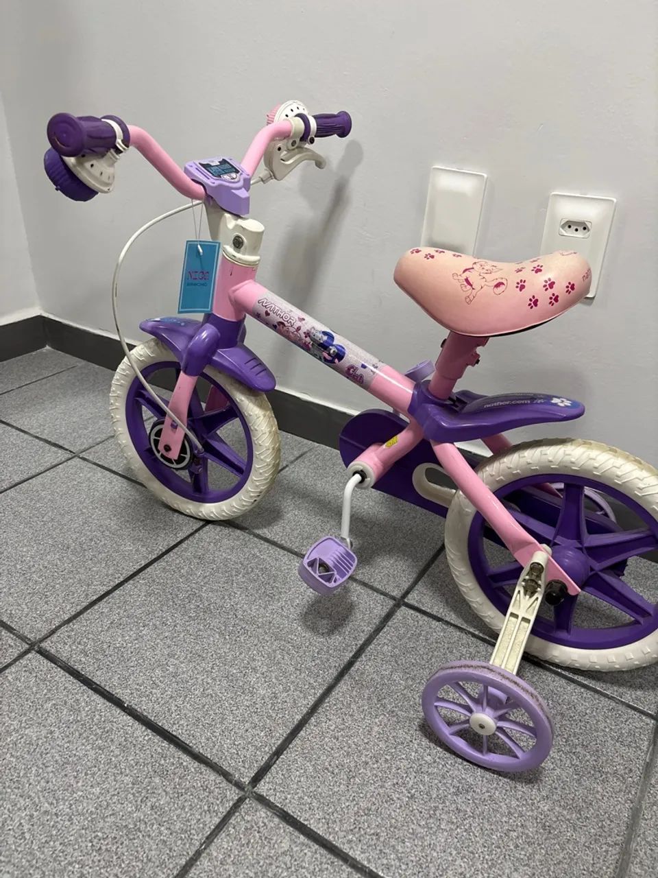 Bicicleta Infantil Rosa e Roxa