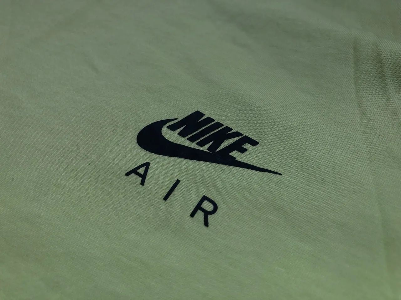 Camiseta original Nike Air Manga Longa Verde limão, tamanho M - Foto 4