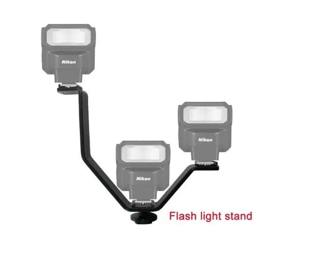 Braço V Sapata Suporte Apoio Led Microfone Flash Camera Dslr