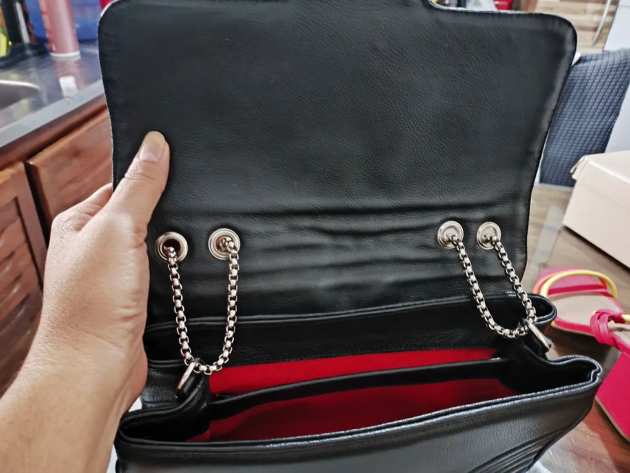 Bolsa Grifazzi Preta de Ombro - Foto 3