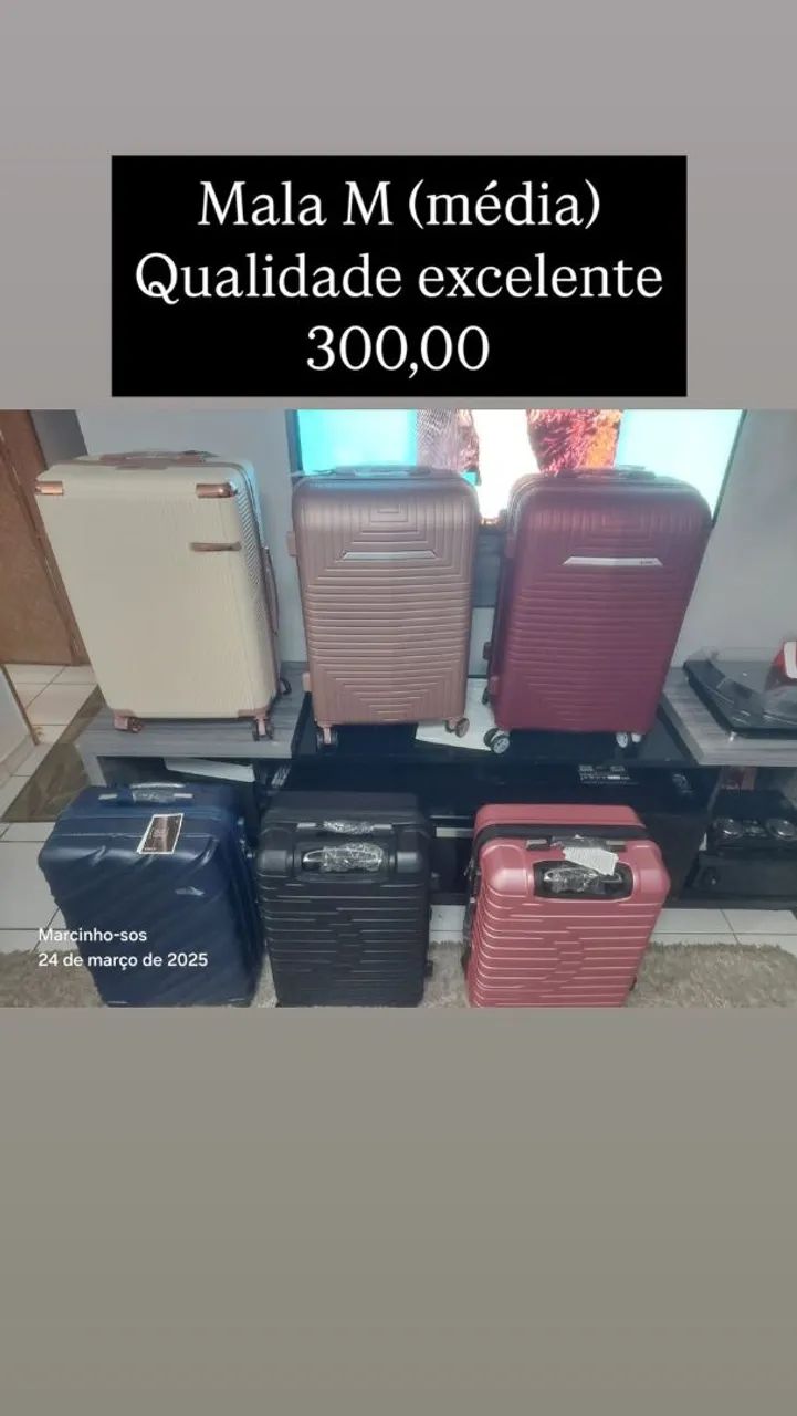Malas de bordo de 10kg<br>Ou mala M 23 kg <br>Rodas 360 malas novas - Foto 3