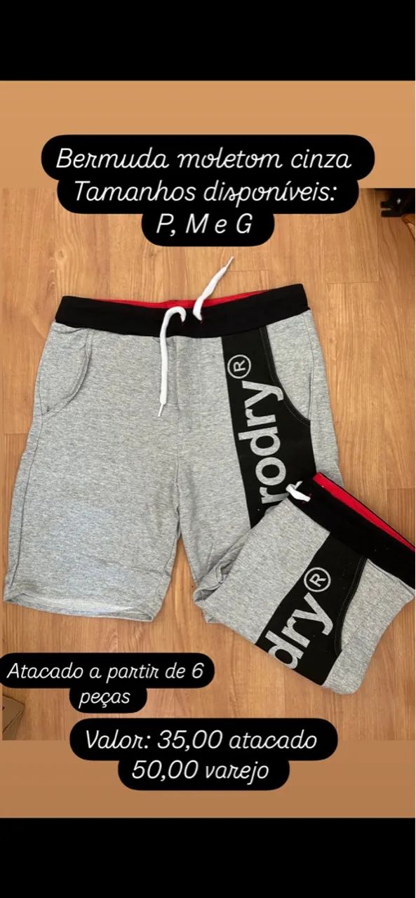 Bermuda moletom azul marinho AeroDry - Foto 4