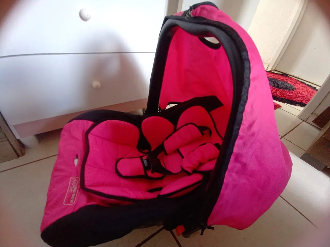 Cadeirinha de bebê conforto rosa