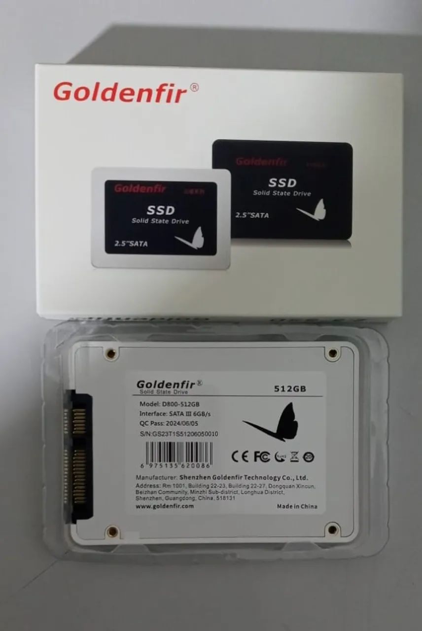 hd SSD 512 gb Goldenfir 2.5 Sata 3  Versão Rápida Original - novo