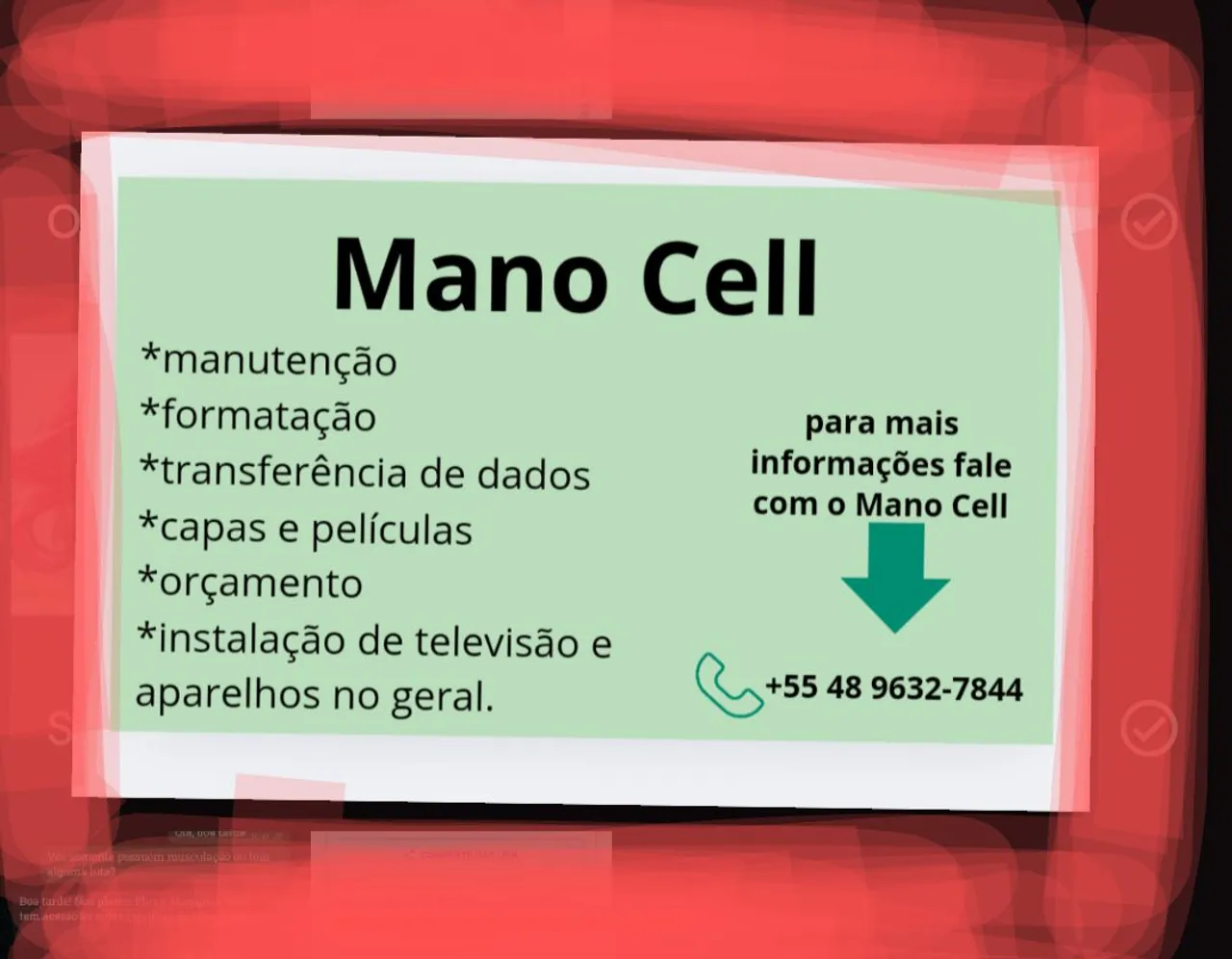 Concertos gerais em aparelhos celulares e instalações