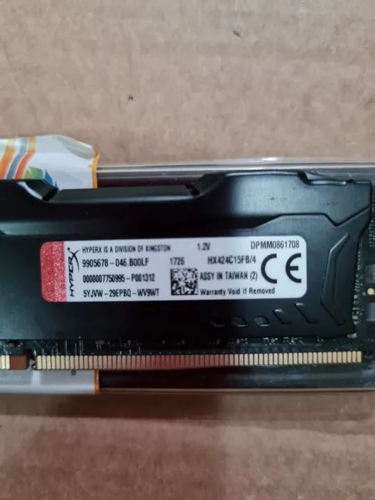 Memória Ddr4 Kingston HyperX Fury 4Gb 2400MHz Black - Foto 4