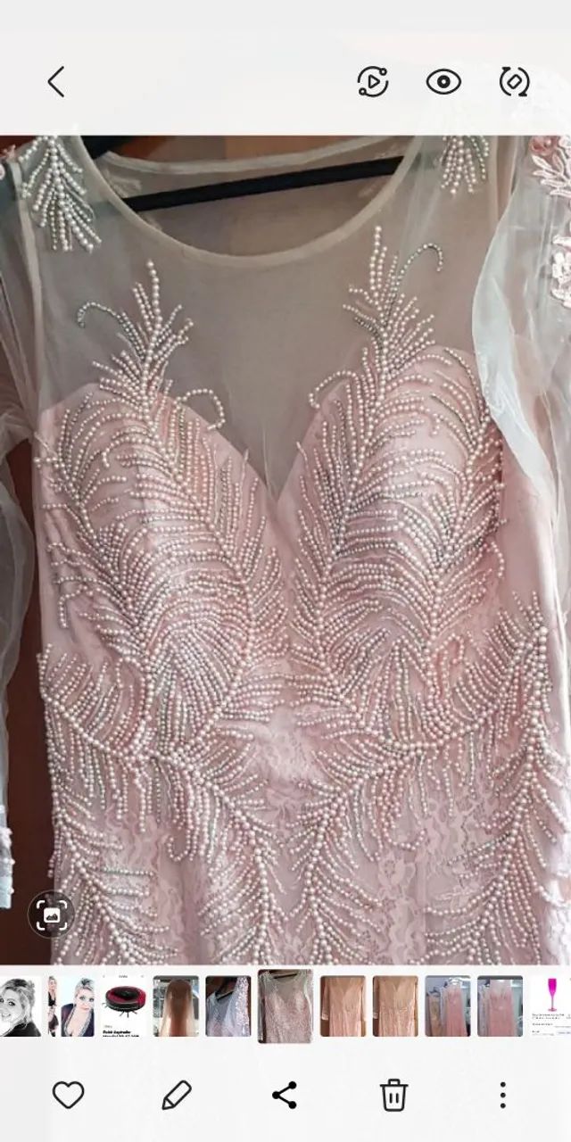 Vestido Rosê luxo- Perfeito para Casamento! - Foto 3
