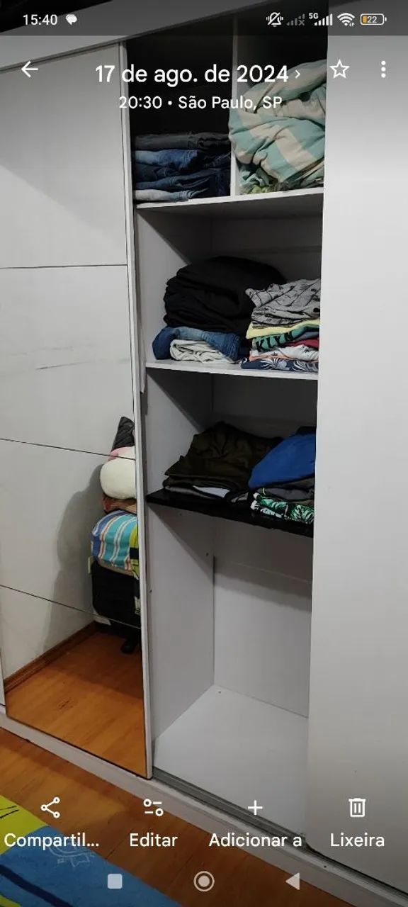 Kit cama e guarda roupa ótimo Estado  - Foto 4