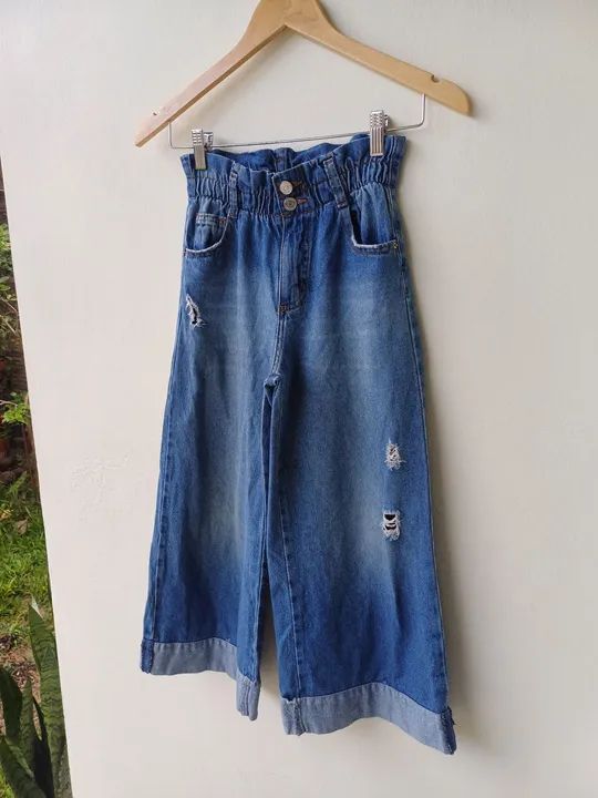 Calça jeans infantil tam 7/8 anos - Foto 2