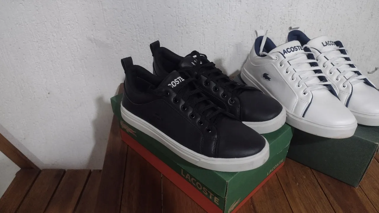 Tênis Lacoste - Preto e Branco