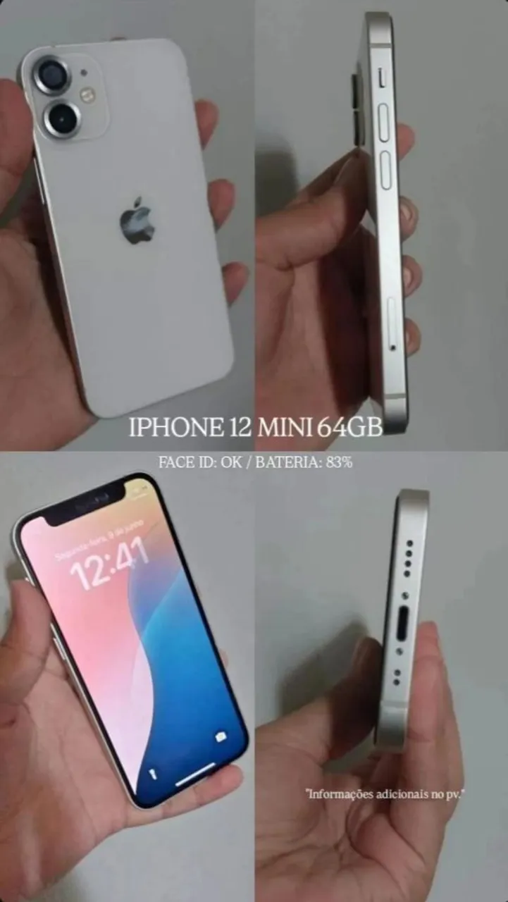 Iphone 12 mini 64gb impecável 