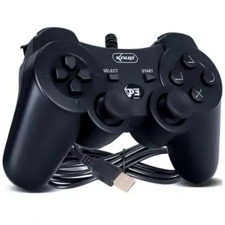 Controle Usb Para Pc Com Fio Joystick Knup KP-CN701 Loja Coimbra Computadores Entrega - Foto 3
