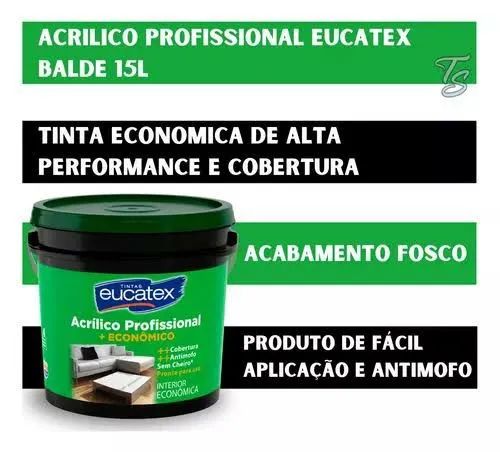 Tinta Eucatex Acrílica balde 15 litros últimas unidades  - Foto 4