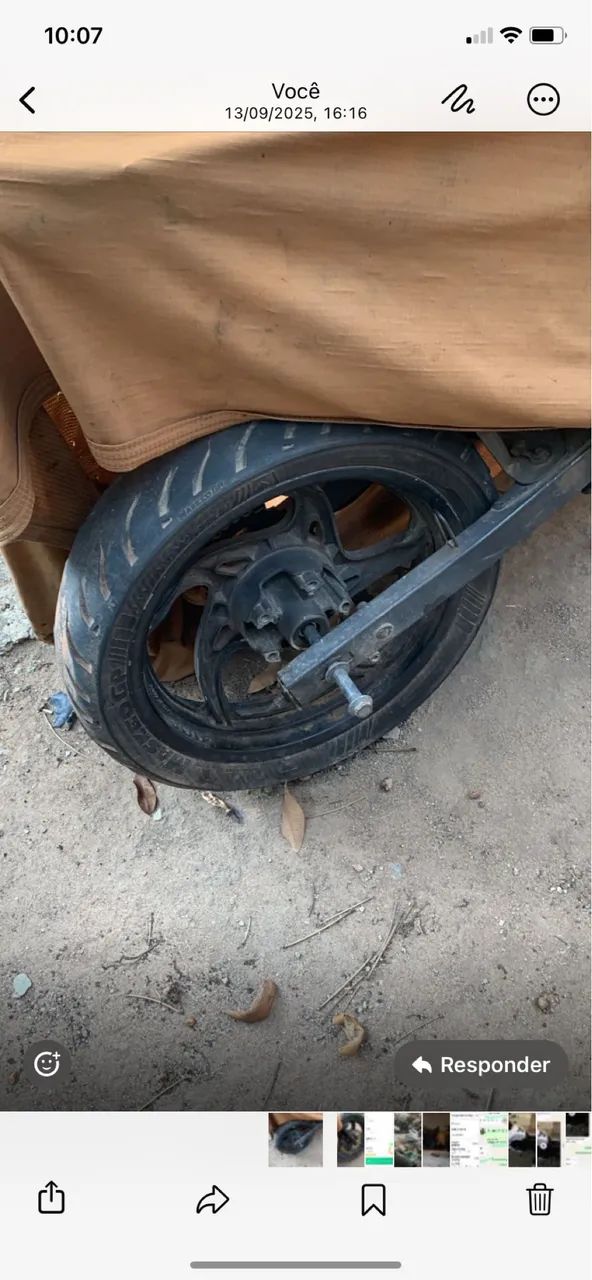 Par de rodas Dafra next 250 + suporte pinça  - Foto 2