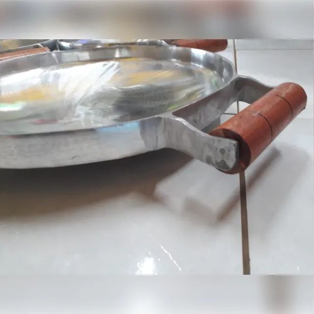 Chapa de Alumínio Batido com borda de 3 cm Promoção de 149 por 139 Aproveite - Foto 2