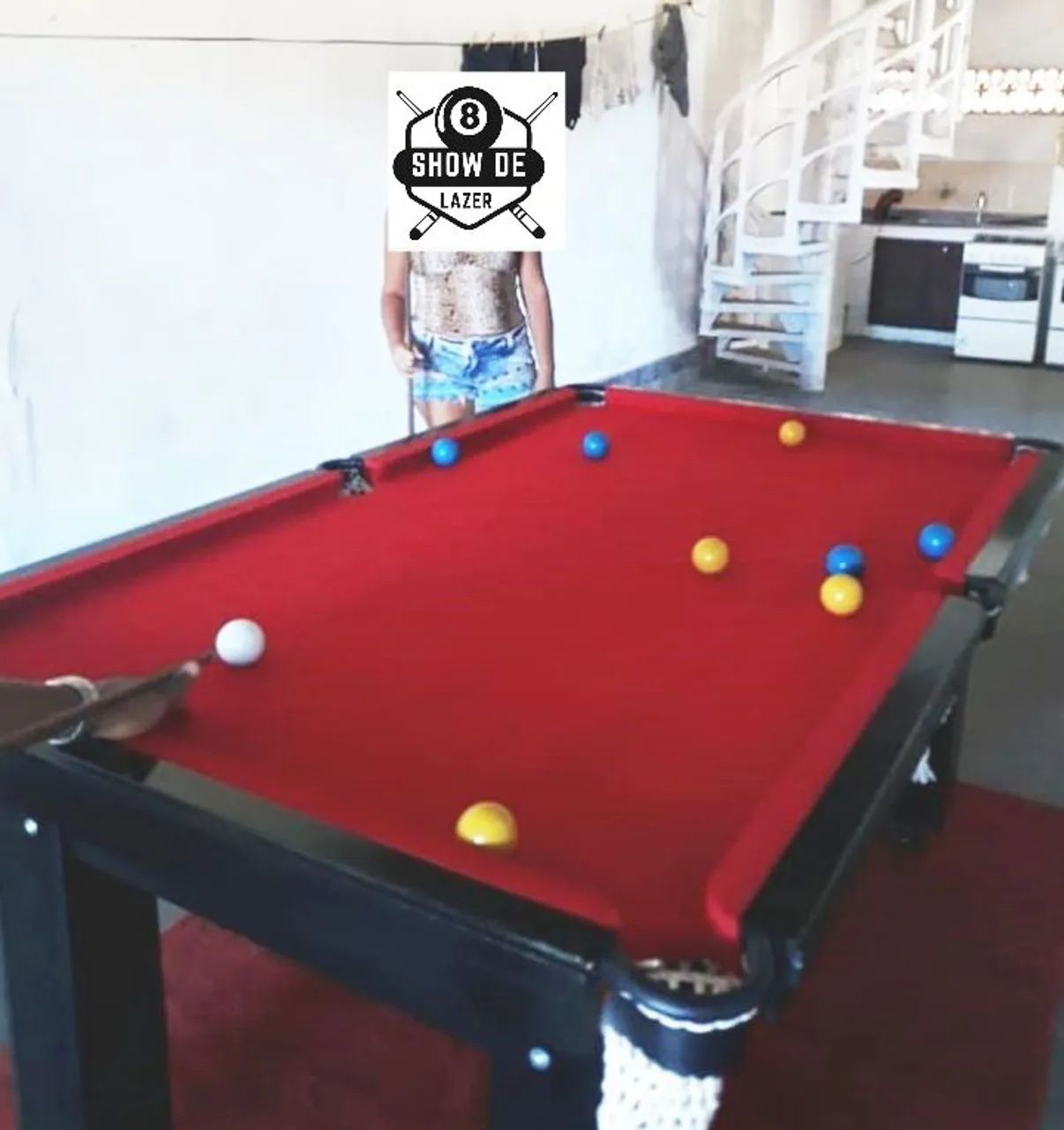 Sinuca Tipo Bilhar Premium Vermelha  - Foto 5