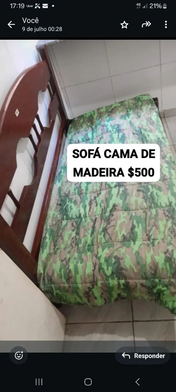 Sofá Cama de Madeira