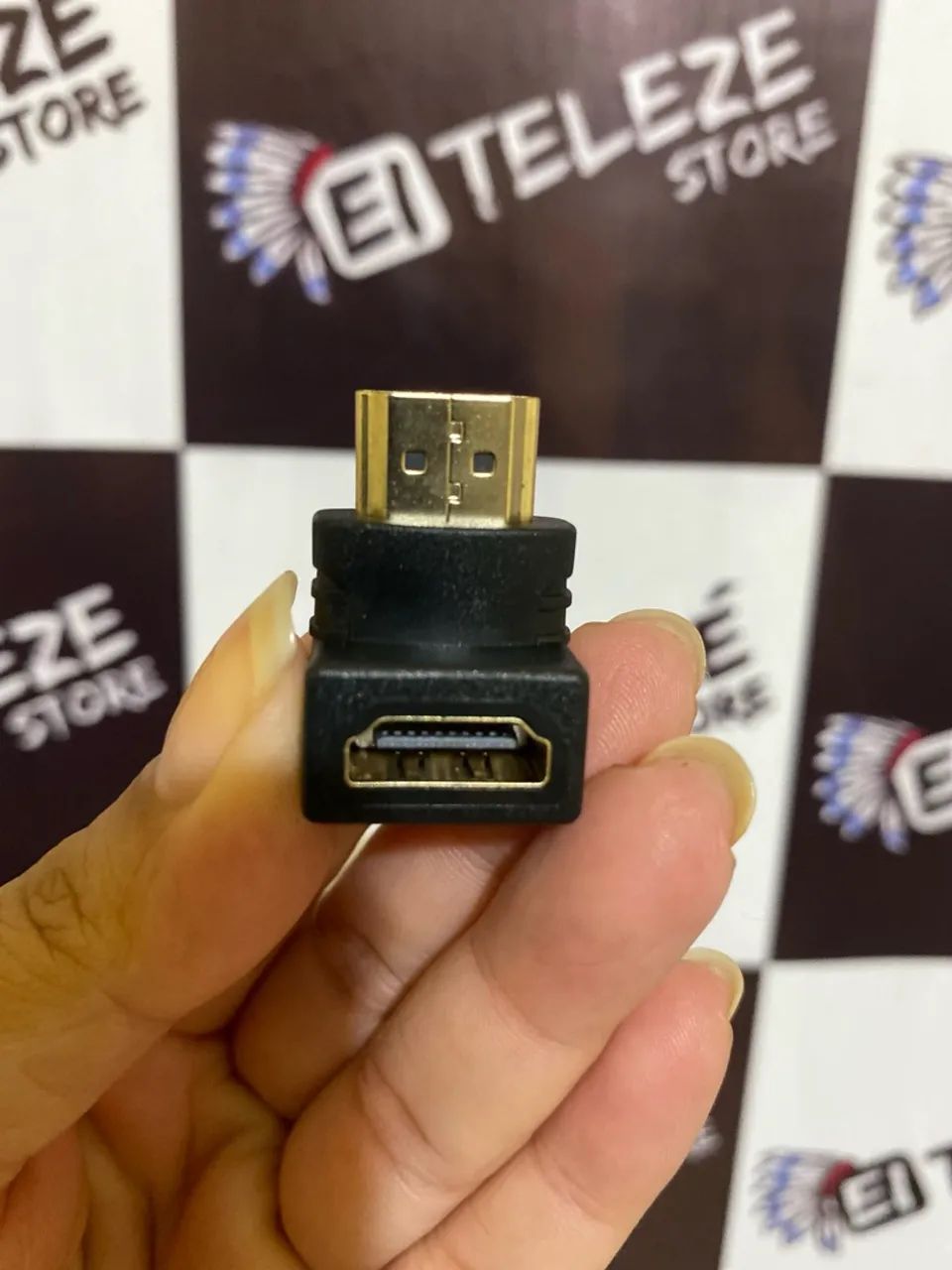 Adaptador HDMI Fêmea para macho 90 Graus - Adaptador Angulado - Foto 3