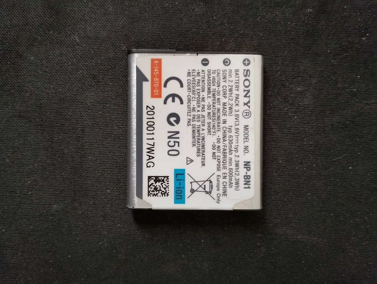 Bateria para câmera fotográfica Sony cyber shot  - Foto 2