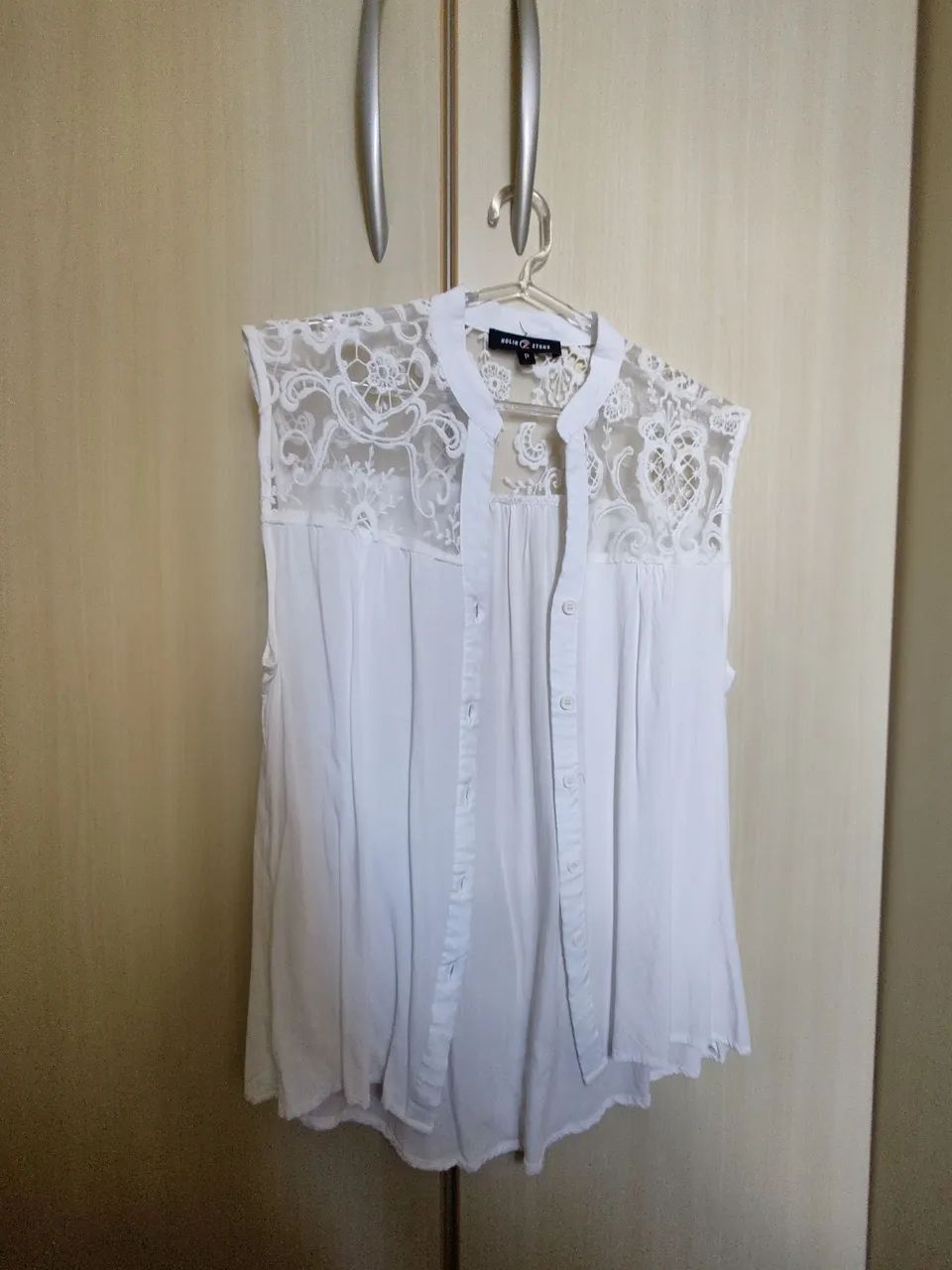 Blusa branca de renda - Foto 3