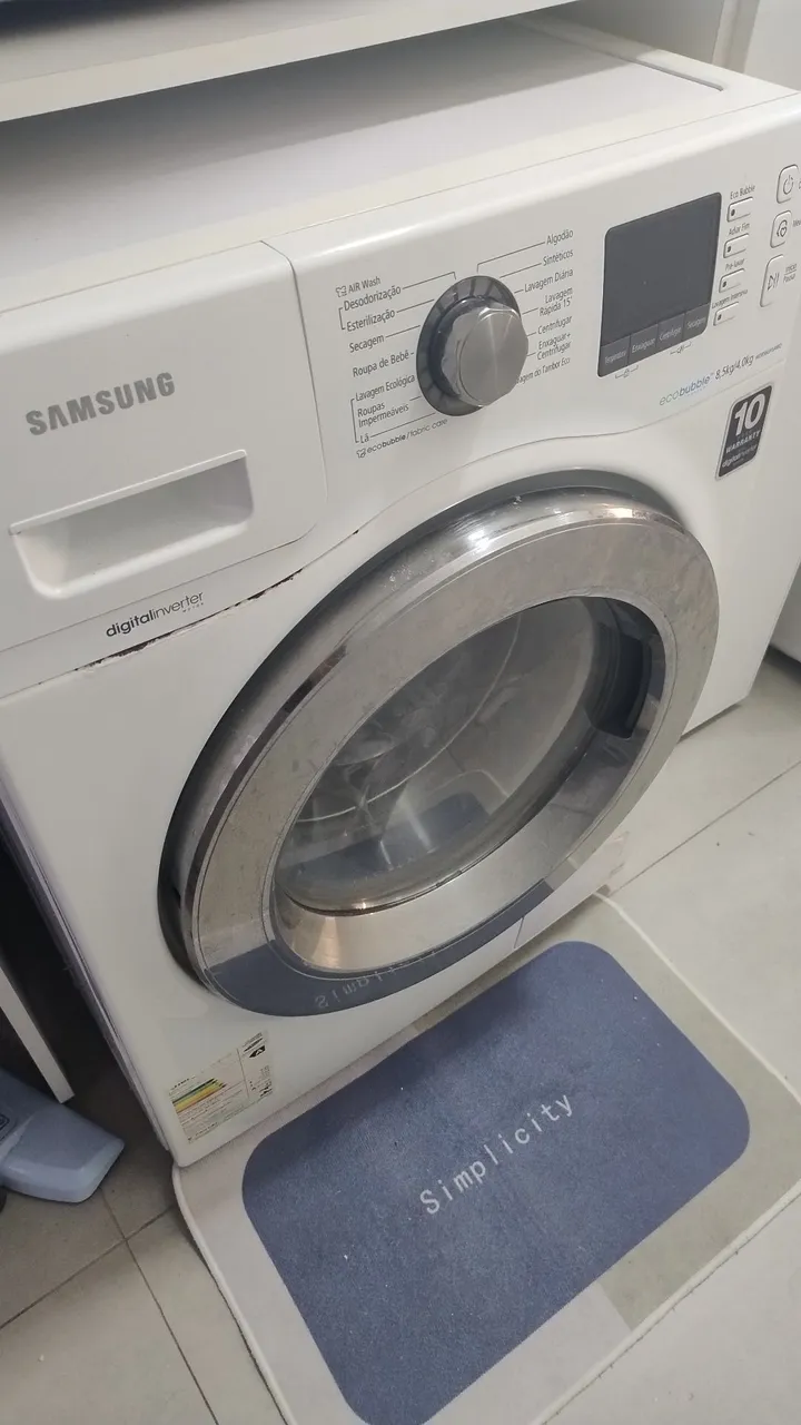 Lavadora Samsung Digital Inverter 8,5kg. LAVA E SECA