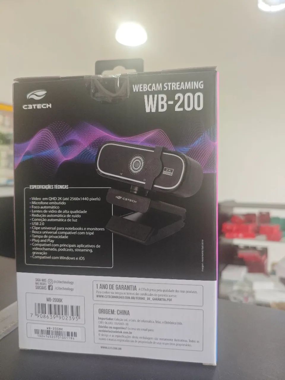 Webcam C3TECH WB-200 2K Quad HD - Streaming de alta qualidade - Foto 2