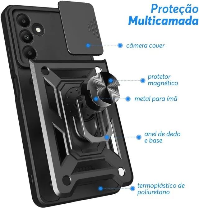 capa anti impacto celular Samsung A15 + 2 peliculas brinde - Foto 3