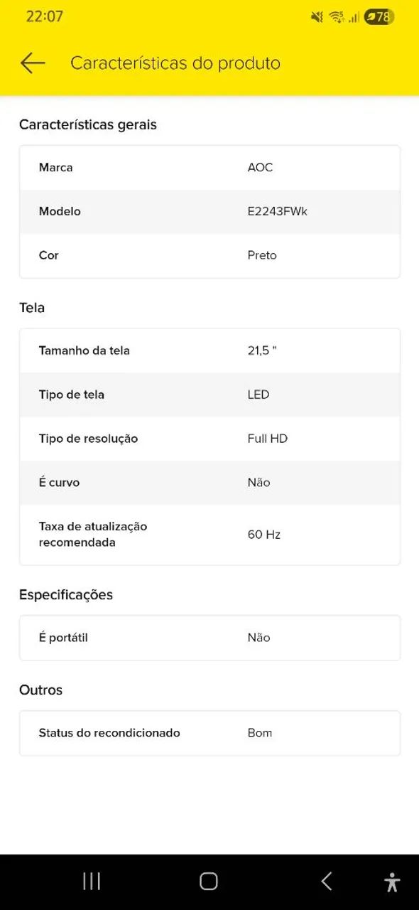 Monitor AOC 21,5"64308009858179120